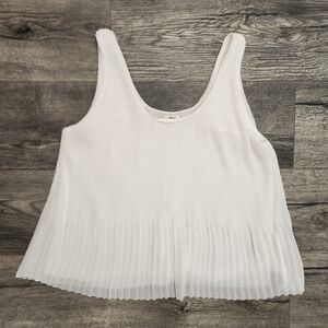 Aritzia Wilfred White Chifon Tank